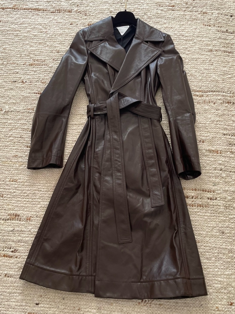 Bottega Veneta Brown Leather Belted Trench Coat (NWT) - Picture 7 of 13
